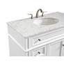 5_Park Avenue 40"W White 3-Drawer Single Sink Bathroom Vanity more views