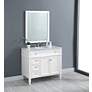 6_Park Avenue 40"W White 3-Drawer Single Sink Bathroom Vanity more views