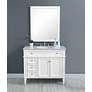 7_Park Avenue 40"W White 3-Drawer Single Sink Bathroom Vanity more views