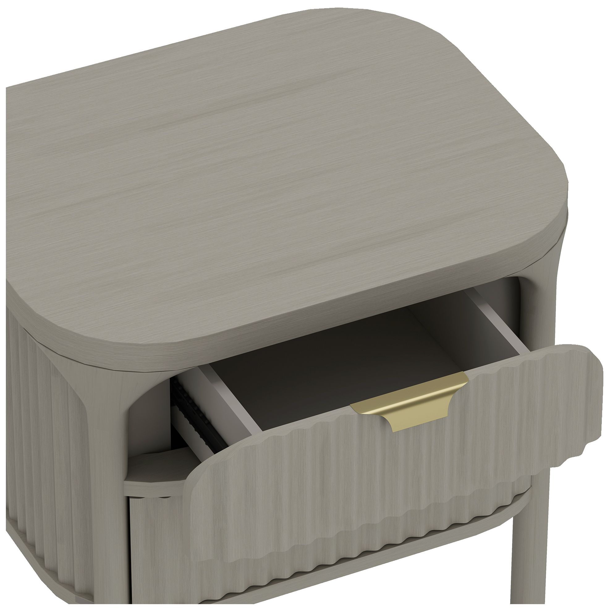 Park Contemporary 2-Piece Dresser and Nightstand in Gray