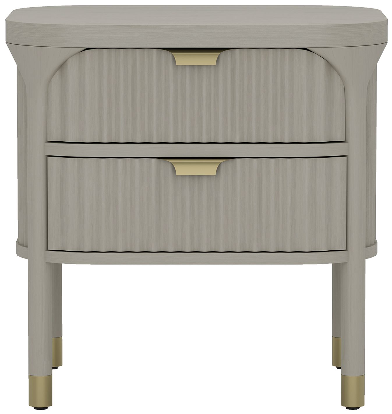 Image 3 Park Contemporary 24" Nightstand in Gray (2-Drawer) more views