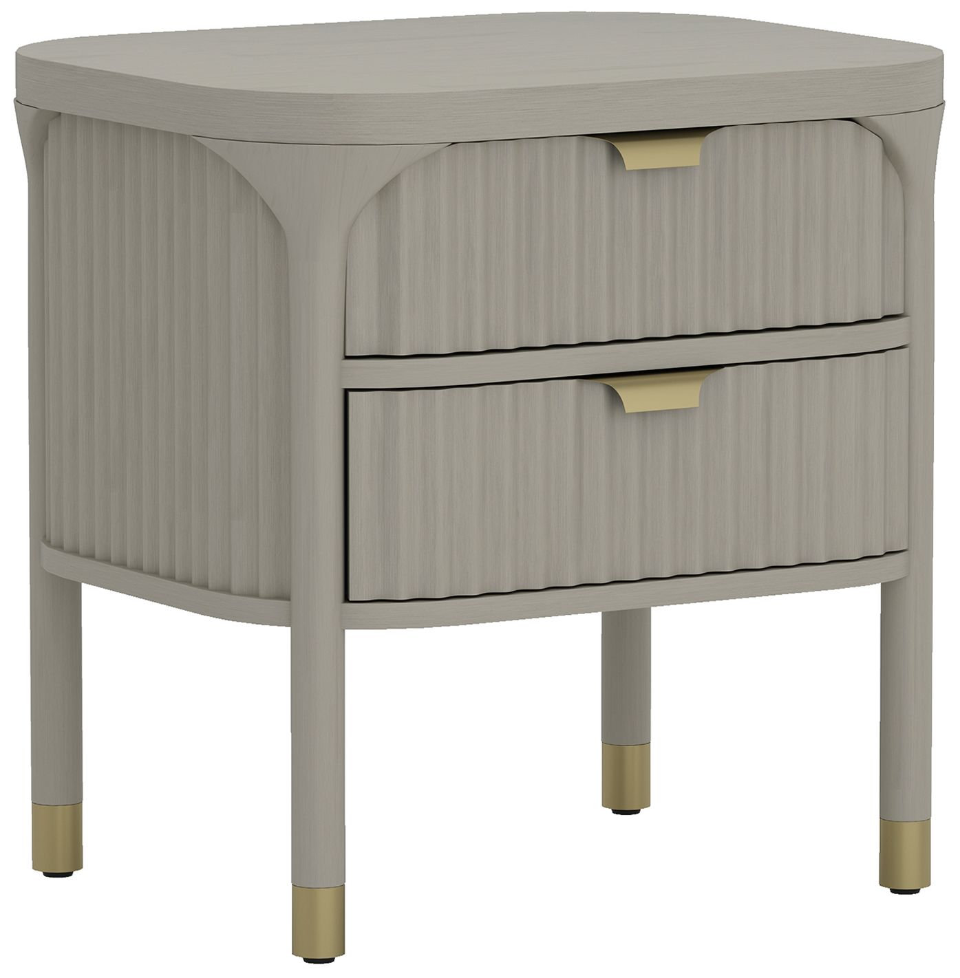 Image 7 Park Contemporary 24" Nightstand in Gray (2-Drawer) more views