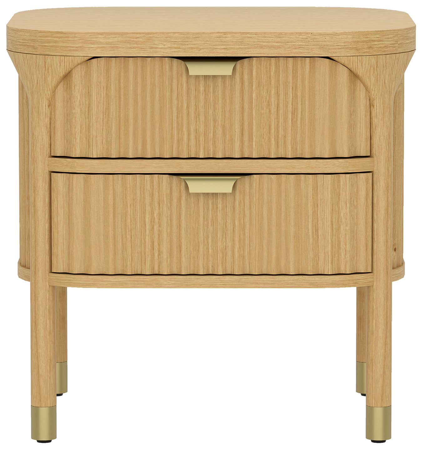 Image 3 Park Contemporary 24" Nightstand in Natural (2-Drawer) more views