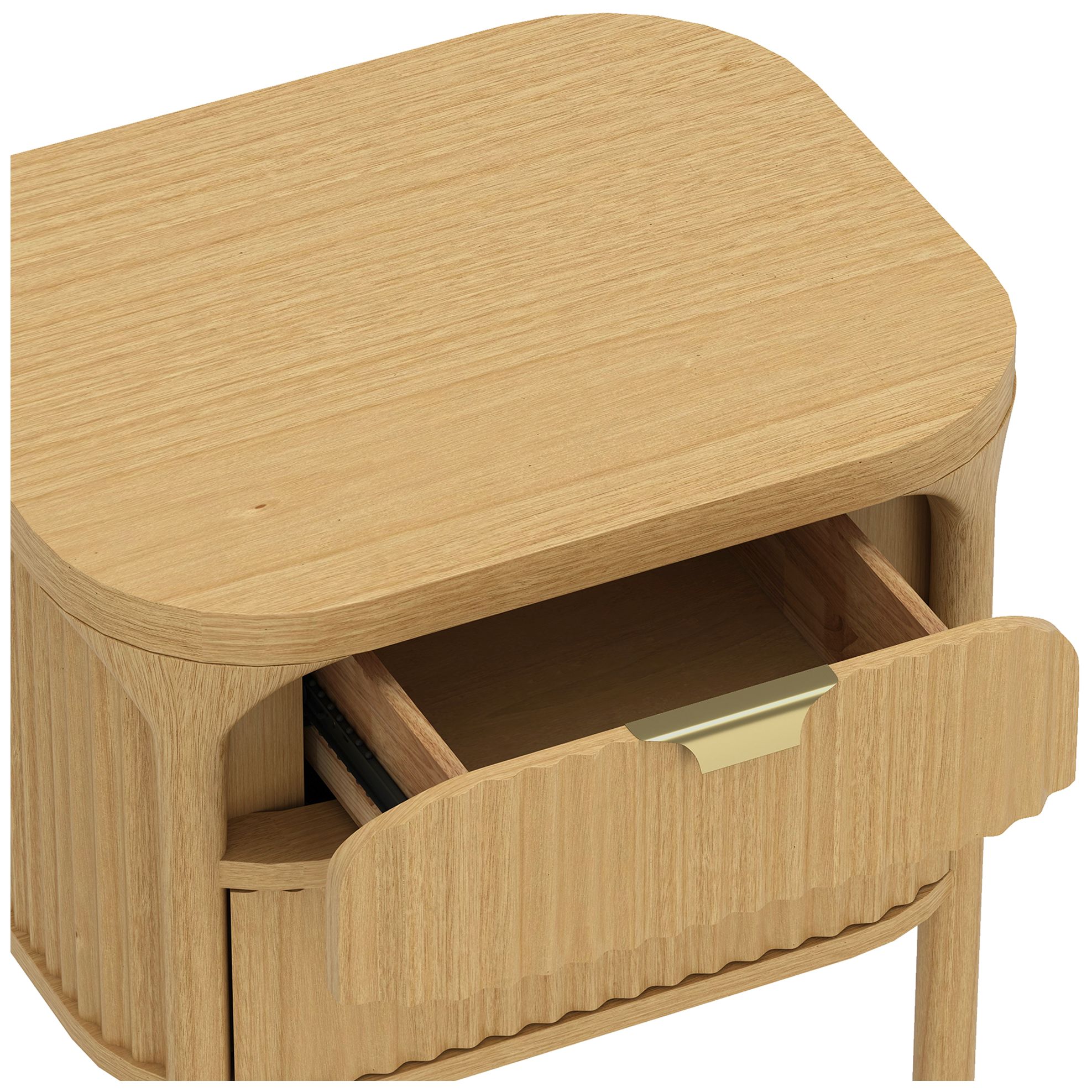 Image 6 Park Contemporary 24" Nightstand in Natural (2-Drawer) more views
