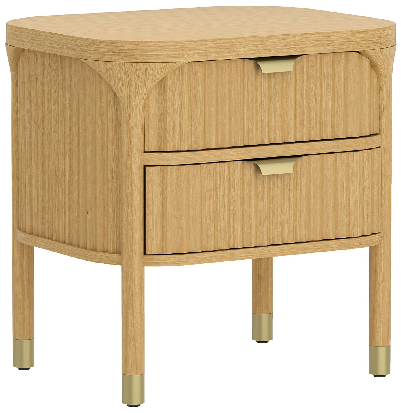Image 7 Park Contemporary 24" Nightstand in Natural (2-Drawer) more views