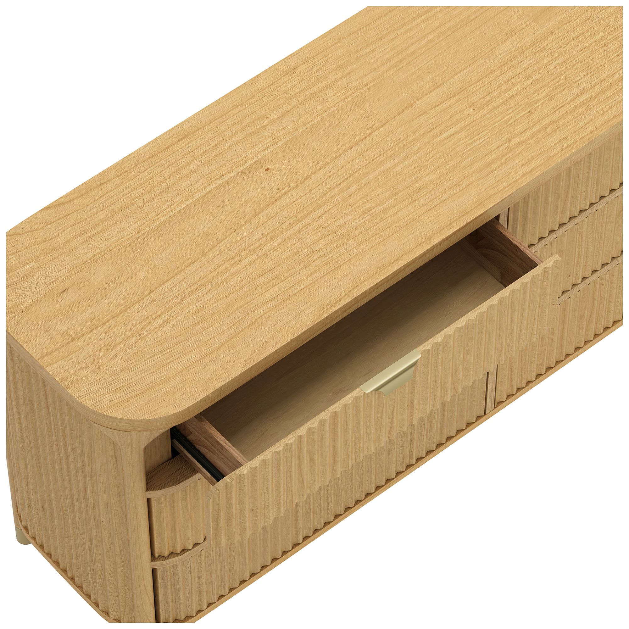 Park Contemporary 3-Piece Dresser and Nightstand in Natural