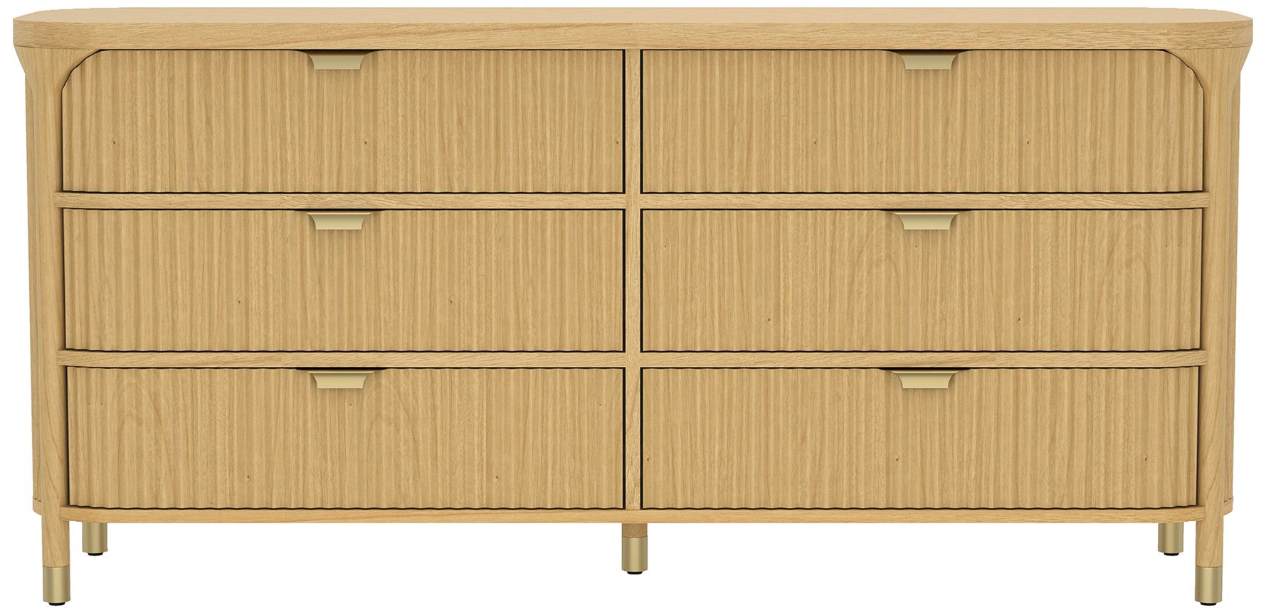 Image 2 Park Contemporary 68" Dresser in Natural (6-Drawer)