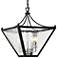 Park Hill 16" Wide Matte Black and Water Glass Pendant Light