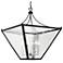 Park Hill 27" Wide Matte Black and Water Glass Pendant Light