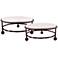 Park Montana White Stone Rustic Serving Stands - Set of 2 