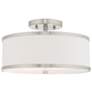 2_Park Ridge 13" Wide Brushed Nickel Drum Ceiling Light