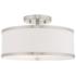 Park Ridge 13" Wide Brushed Nickel Drum Ceiling Light