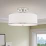 1_Park Ridge 13" Wide Brushed Nickel Drum Ceiling Light