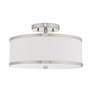 3_Park Ridge 13" Wide Brushed Nickel Drum Ceiling Light more views