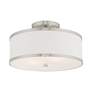4_Park Ridge 13" Wide Brushed Nickel Drum Ceiling Light more views