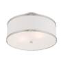 5_Park Ridge 13" Wide Brushed Nickel Drum Ceiling Light more views