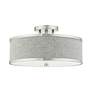 4_Park Ridge 15" Wide Brushed Nickel Drum Ceiling Light more views