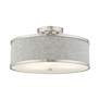 5_Park Ridge 15" Wide Brushed Nickel Drum Ceiling Light more views
