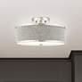 Park Ridge 15" Wide Brushed Nickel Drum Ceiling Light in scene