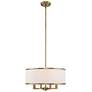 2_Park Ridge 18" Wide Antique Brass 4-Light Drum Chandelier