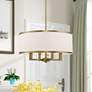 1_Park Ridge 18" Wide Antique Brass 4-Light Drum Chandelier