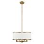 3_Park Ridge 18" Wide Antique Brass 4-Light Drum Chandelier more views