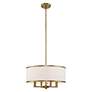 4_Park Ridge 18" Wide Antique Brass 4-Light Drum Chandelier more views