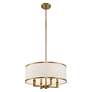 5_Park Ridge 18" Wide Antique Brass 4-Light Drum Chandelier more views