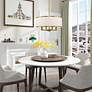 6_Park Ridge 18" Wide Antique Brass 4-Light Drum Chandelier more views