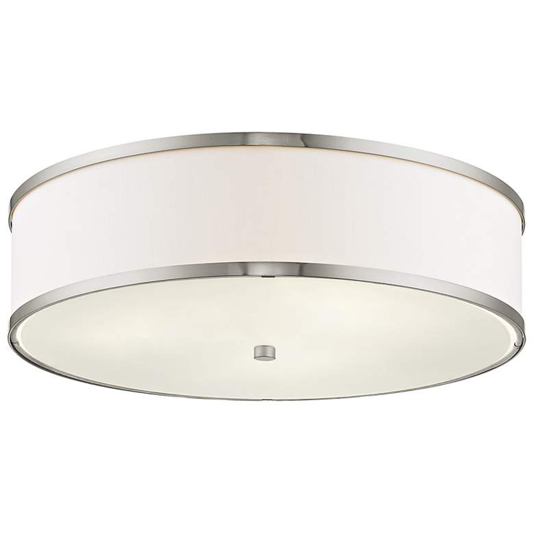 Image 7 Park Ridge 18" Wide Brushed Nickel Drum Ceiling Light more views