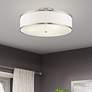 Park Ridge 18" Wide Brushed Nickel Drum Ceiling Light in scene