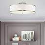 Park Ridge 18" Wide Brushed Nickel Drum Ceiling Light in scene
