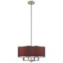 2_Park Ridge 18"W Brushed Nickel and Red Wine Pendant Light