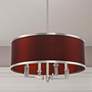 1_Park Ridge 18"W Brushed Nickel and Red Wine Pendant Light