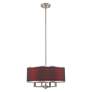 4_Park Ridge 18"W Brushed Nickel and Red Wine Pendant Light more views