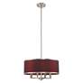 5_Park Ridge 18"W Brushed Nickel and Red Wine Pendant Light more views