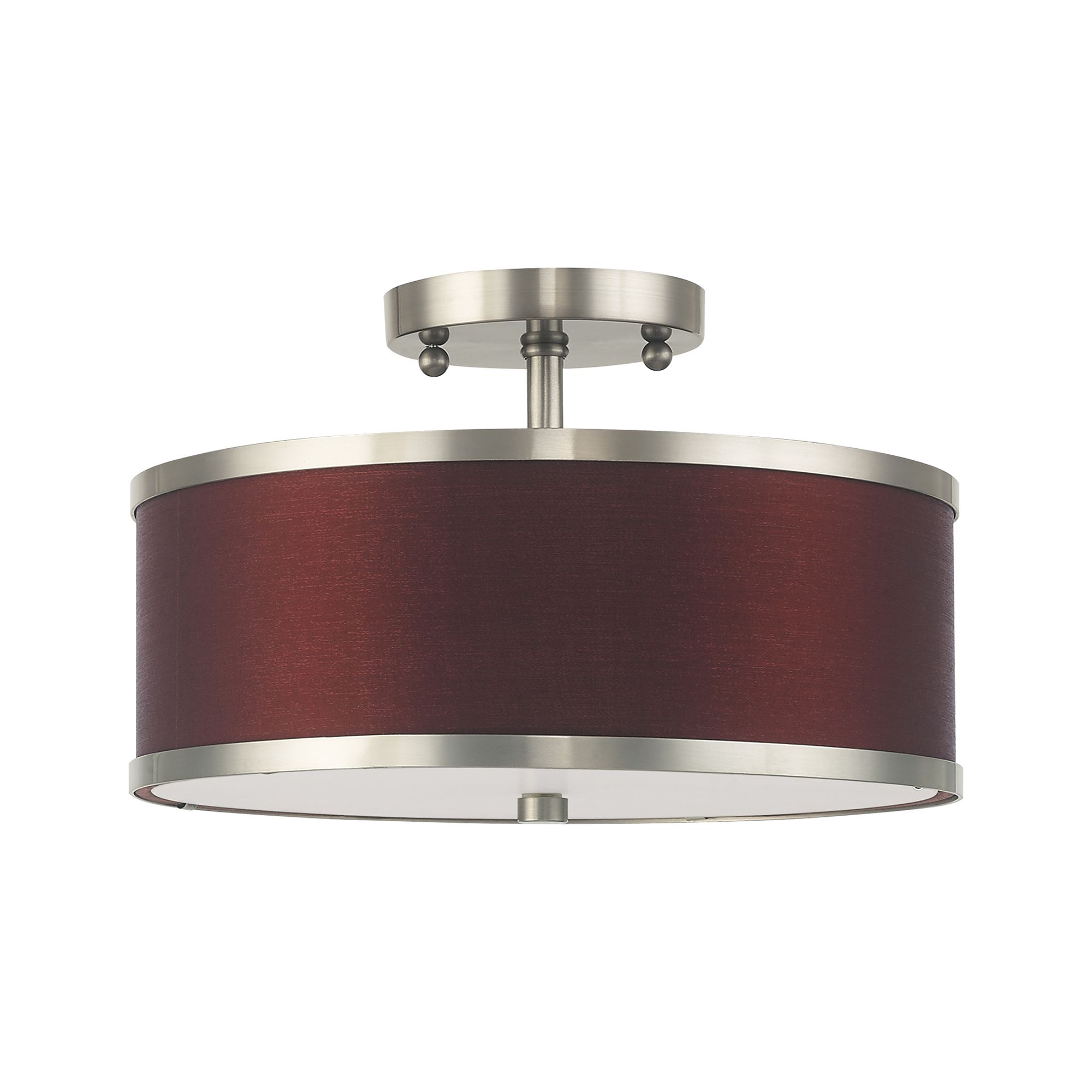 Image 4 Park Ridge 2 Light Brushed Nickel Ceiling Mount more views