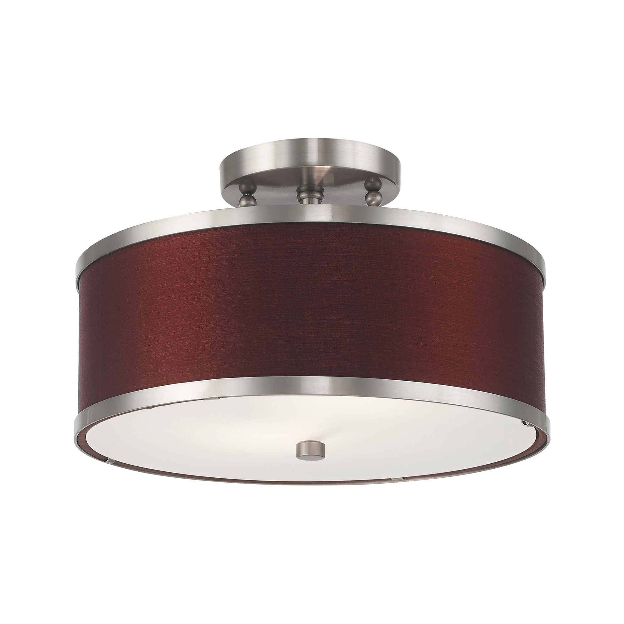 Image 5 Park Ridge 2 Light Brushed Nickel Ceiling Mount more views