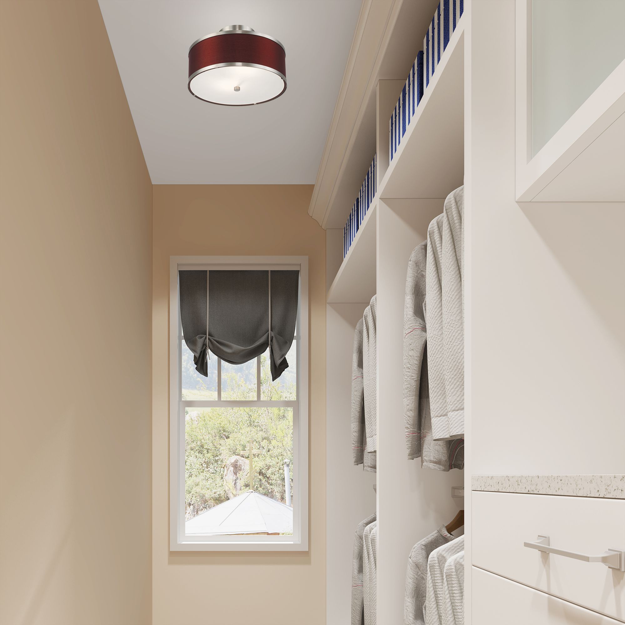 Park Ridge 2 Light Brushed Nickel Ceiling Mount