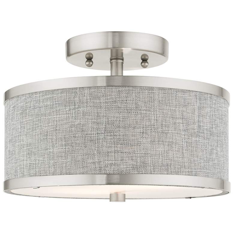 Image 1 Park Ridge 2 Light Brushed Nickel Semi Flush