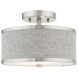 Park Ridge 2 Light Brushed Nickel Semi Flush