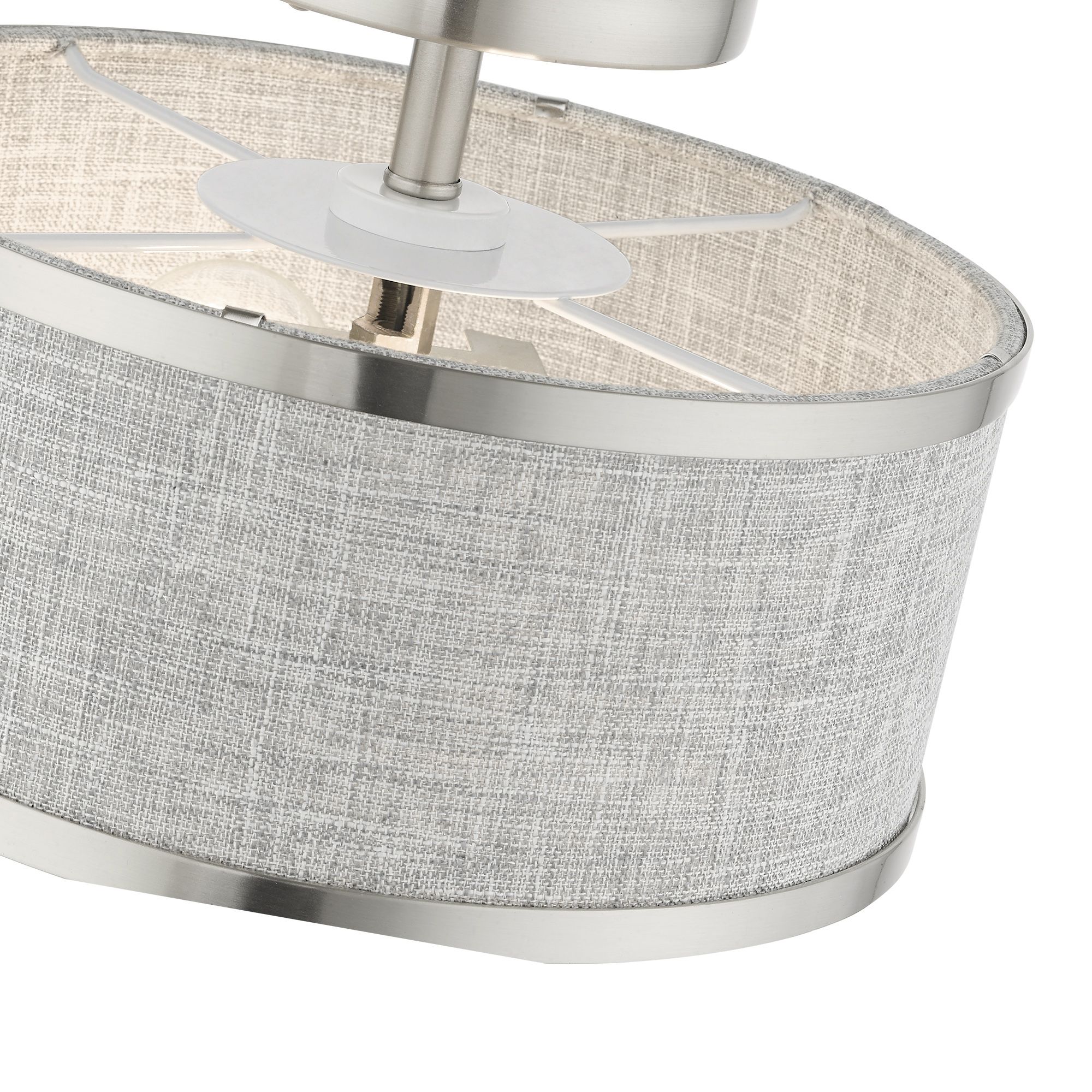 Image 7 Park Ridge 2 Light Brushed Nickel Semi Flush more views