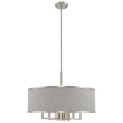 Park Ridge 24" Wide Brushed Nickel 7-Light Drum Chandelier