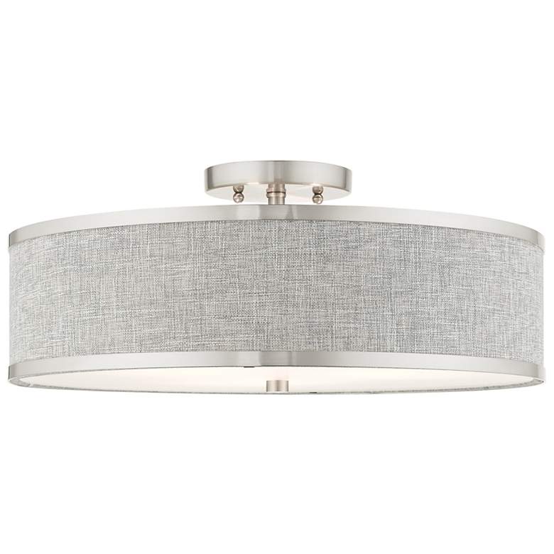 Image 2 Park Ridge 3 Light Brushed Nickel Semi Flush