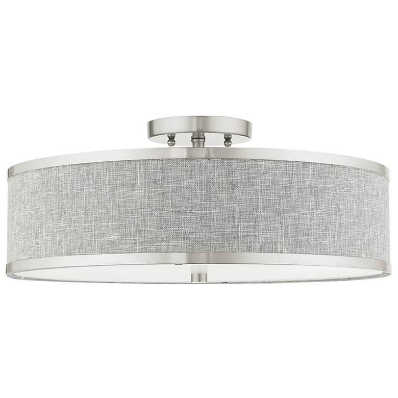 Image 4 Park Ridge 3 Light Brushed Nickel Semi Flush more views