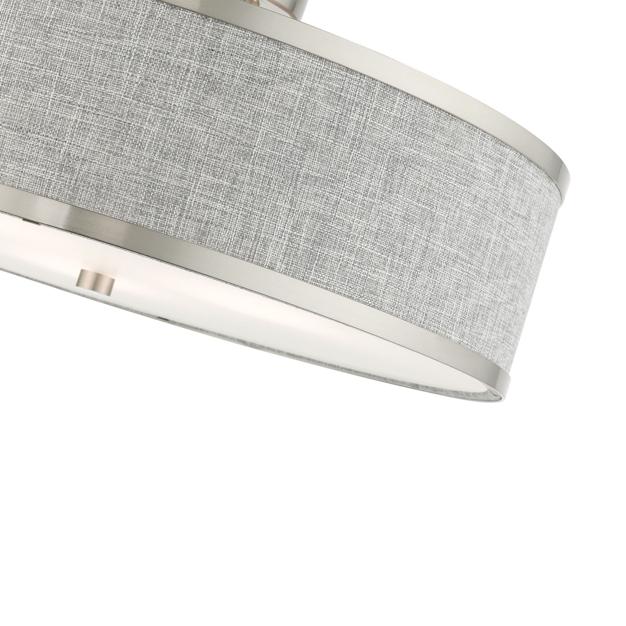 Park Ridge 3 Light Brushed Nickel Semi Flush