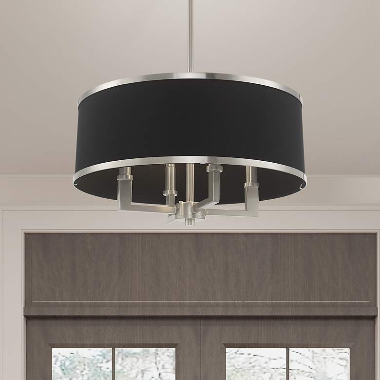 Image 1 Park Ridge 4 Light Brushed Nickel Pendant Chandelier