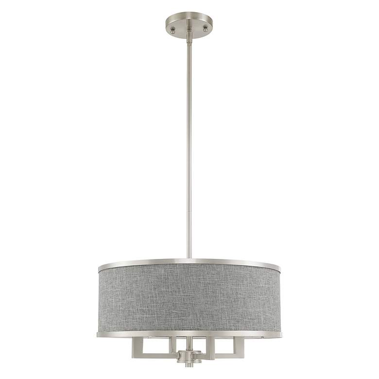 Image 4 Park Ridge 4 Light Brushed Nickel Pendant Chandelier more views