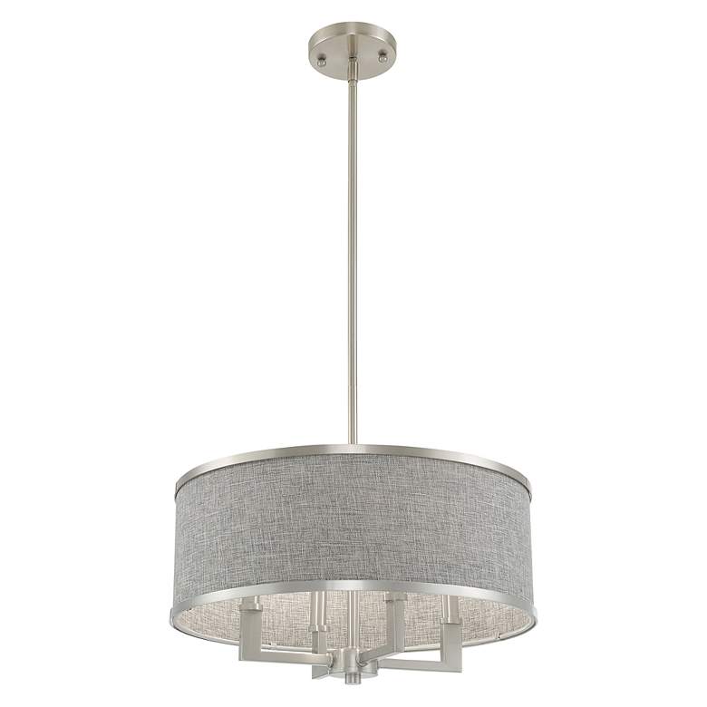Image 6 Park Ridge 4 Light Brushed Nickel Pendant Chandelier more views