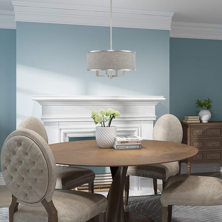 Image 7 Park Ridge 4 Light Brushed Nickel Pendant Chandelier more views